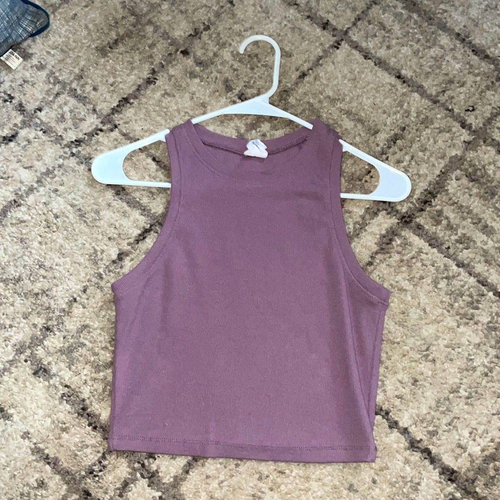 Cropped Purple Tank-Top